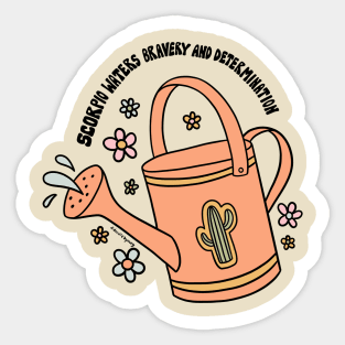 Scorpio Watering Can Sticker